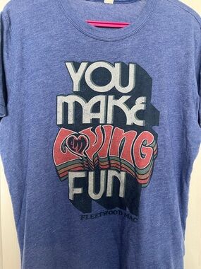 Fleetwood Mac 'You Make Loving Fun' Blue Graphic Tee